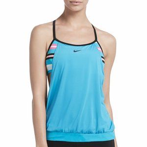 Nike Women’s Blue Athletic Tankini Top